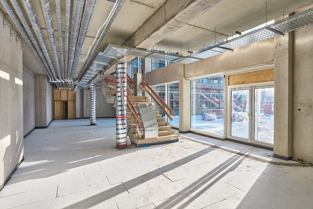 	Treppenaufgang Innen, Rohbau