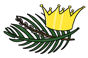 Grafik: Palmzweig mit Krone