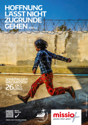Plakat, das ein springendes Mädchen zeigt