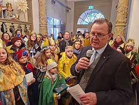 Sternsinger beim Thüringer Ministerpräsidenten Bodo Ramelow
