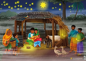 Darstellung einer Weihnachtskrippe