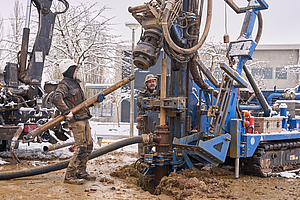Probebohrung Rohr in Gerät