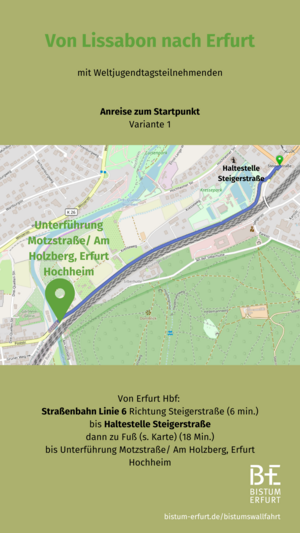 Von Lissabon Nach Erfurt Anreise Startpunkt Variante 1