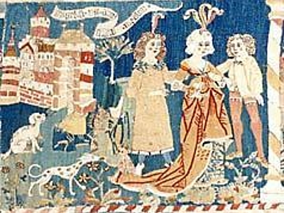 Grabsteine, Pforte und ein Teppich