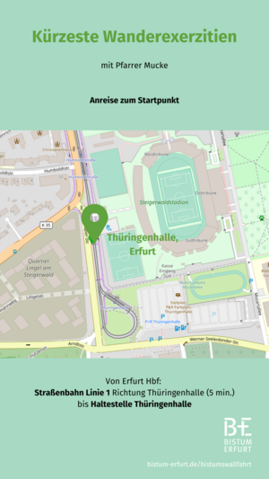 Kürzeste Wanderexerzitien Anreise Startpunkt