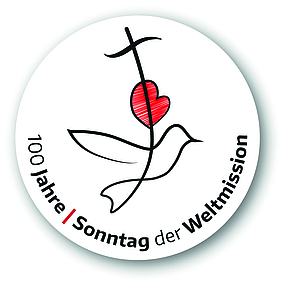 Logo mit Taube, Herz und Kreuz