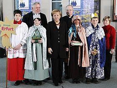 Könige trafen Kanzlerin