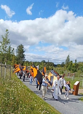 Kolping Pilgerzug durch Eichsfelder Landschaft