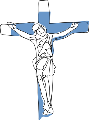 Grafik Jesus am Kreuz