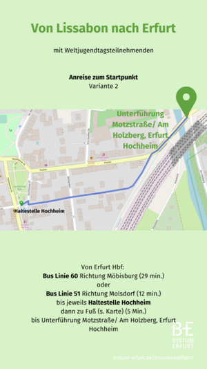 Von Lissabon Nach Erfurt Anreise Startpunkt Variante 2